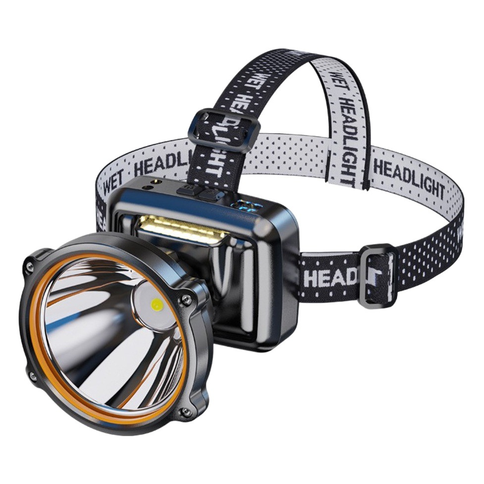 Nuevo faro al aire libre fuerte luz recargable inducción largo alcance cabeza-montado doble batería de litio ultra-larga resistencia noche pesca minero lámpara