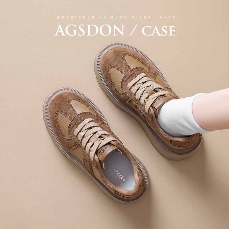 Zapatos de entrenamiento de la mujer 2025 nuevo otoño invierno muffin base zapatos de skate casuales zapatos Agan