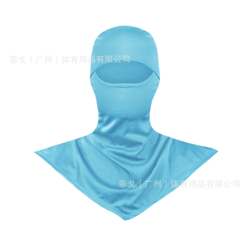 통기성 속건성 실크 메쉬 스카이블루