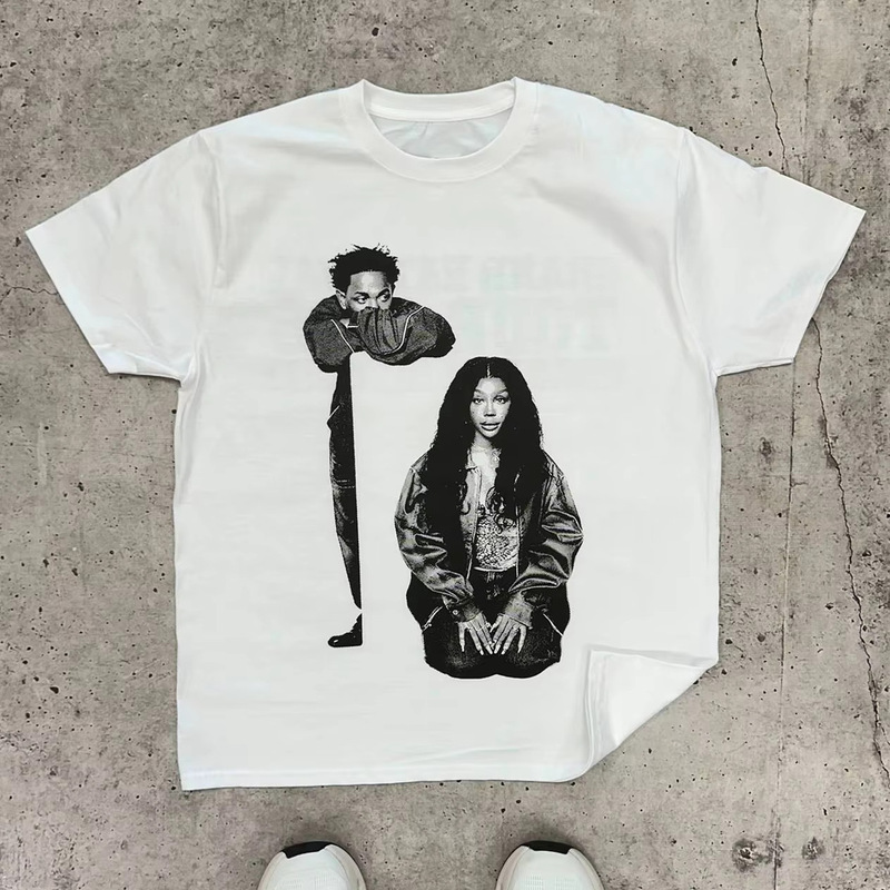 2000S Retro Casual Girl Print Y2K Unisex Street Style Harajuku Gothic T-Shirt Short Top 2000S Retro Casual Girl Print Y2K Unisex Street Style Harajuku Gothic T-Shirt Short Top