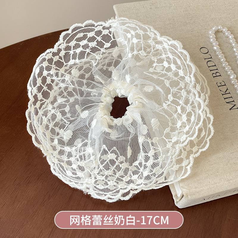 Anillo de pelo de intestino grueso suave francés para mujer 2025 nuevo círculo de intestino grueso coreano de alta gama Advanced Large Hairy Cuerda para la cabeza para mujer