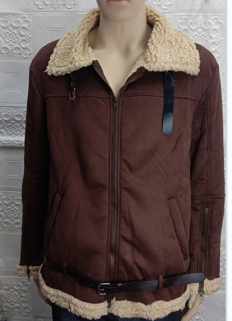 Giacca in pelle e velluto da uomo con imbottitura in pelliccia_voghion.com