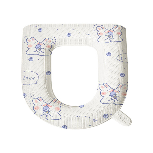 EVA waterproof toilet seat, universal foam toilet seat for all seasons, cute home toilet toilet seat washable