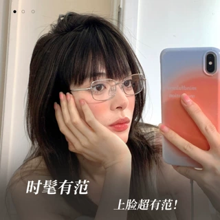 酷飒少女精致网红小框复古纯钛眼镜框素颜显脸小丹阳眼镜厂家批发