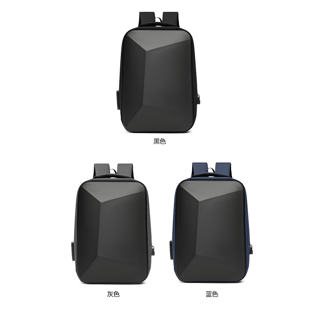 Mochila casual transfronteriza otoño y invierno nuevo tipo de mochila de computadora para hombres mochila de hombro monolithic color sólido mochila de negocios ligera