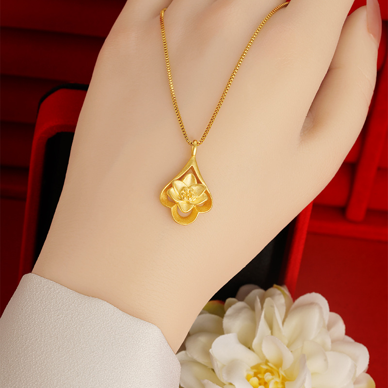 Vietnam oro Lotus colgante multi-capa DIY joyería sin cadena dulce lindo todo-Partido colgante femenino pequeño libro rojo Venta caliente