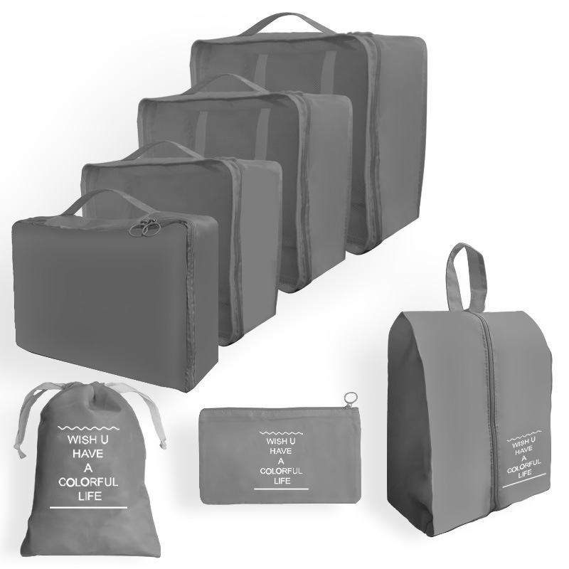 Bolsa de almacenamiento de viaje traje de seis piezas de siete piezas de ocho piezas plegable bolsa de lavado bolsa de almacenamiento de ropa bolsa de viaje con cordón