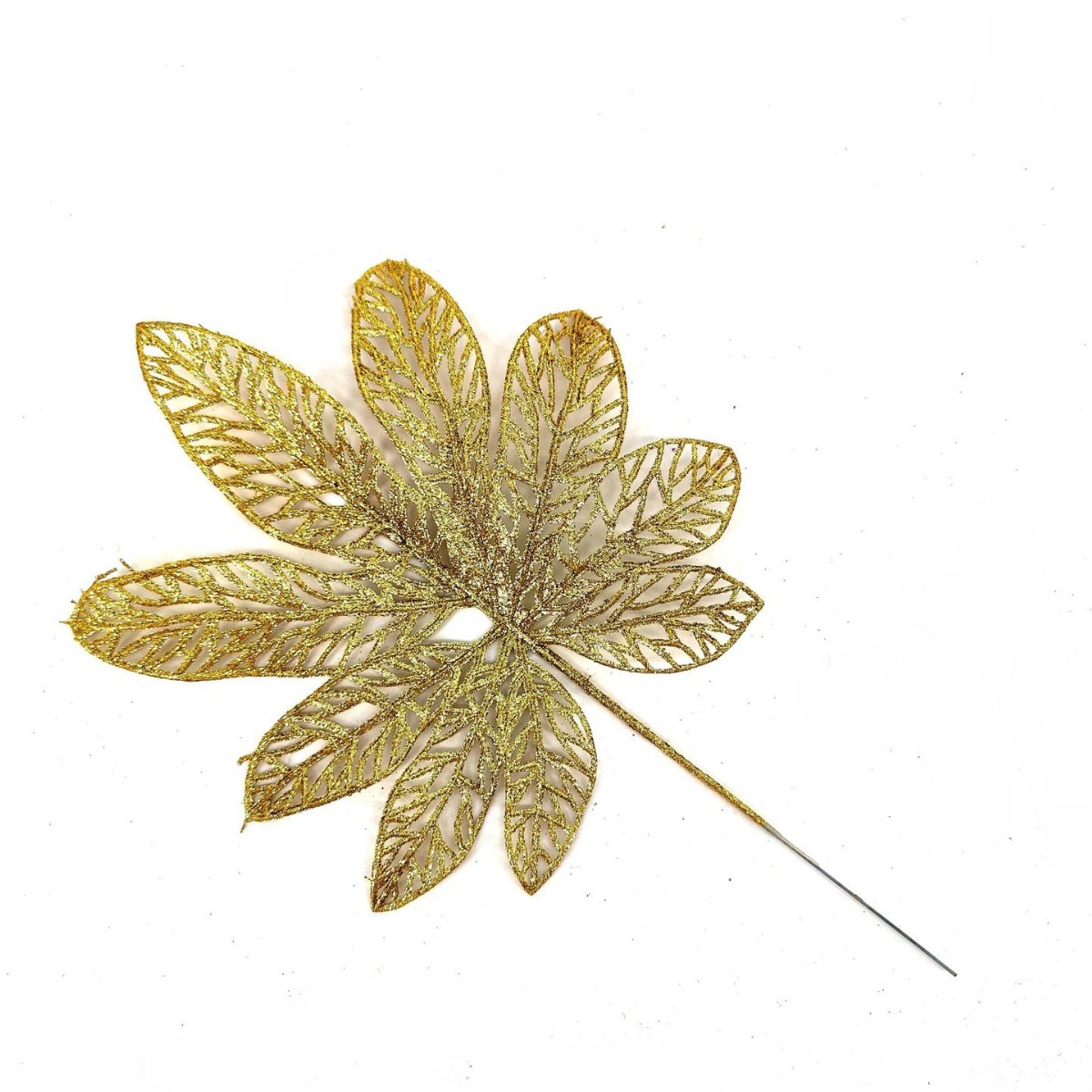 Transfronterizo nuevo polvo de oro de Navidad de imitación de gran tamaño, decoración especial de Navidad, adornos para el hogar, polvo de oro, hojas de bayam