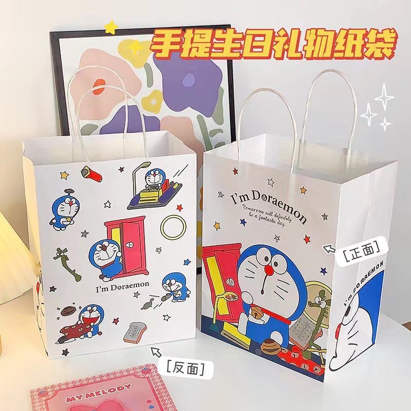 High quality cartoon handheld linen bag