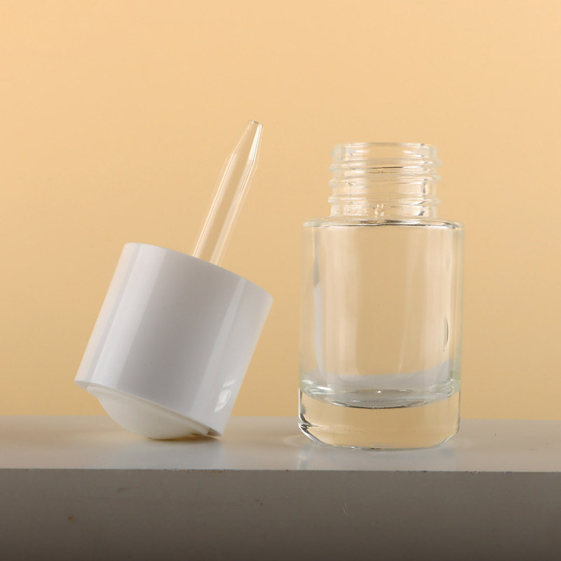新款30ml透明加厚精油瓶精华液瓶乳液瓶玻璃滴管瓶化妆品包材瓶