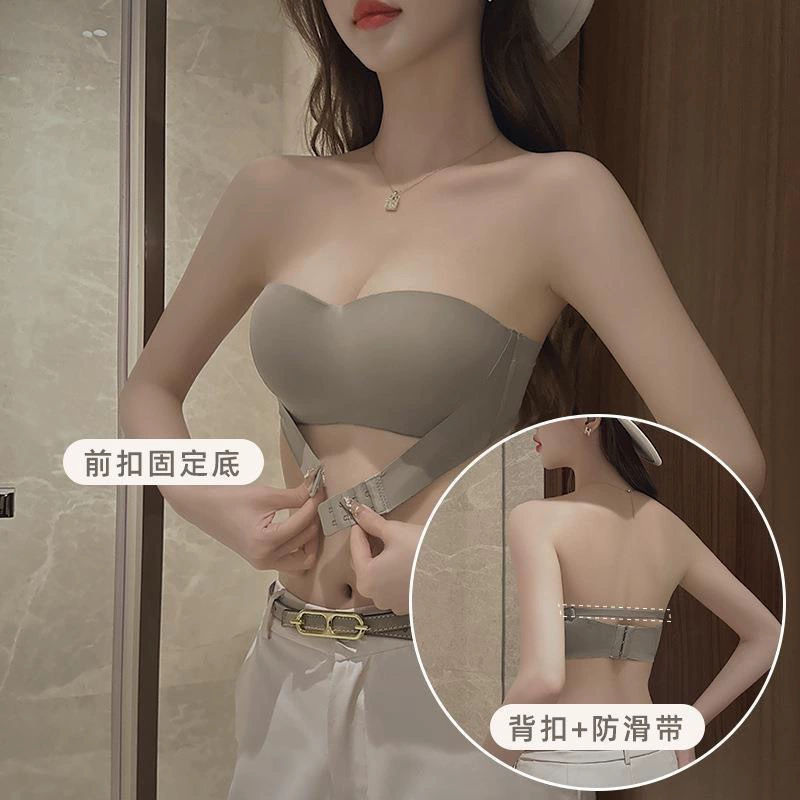  underwear, non-slip push up bra, protective underware, thin invisible tube top