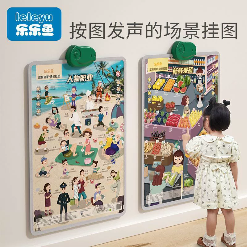 Младенцы со звуком раннего обучения настенные наклейки на стене для детей