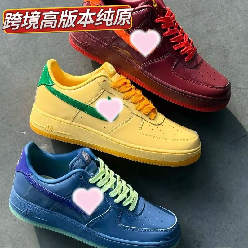 Putian Shoes Cross-Border New Model Af1 Air Force One Patent Leather Glossy Versatile Casual Sneakers Unisex Sports Shoes Putian Shoes Cross-Border New Model Af1 Air Force One Patent Leather Glossy Versatile Casual Sneakers Unisex Sports Shoes