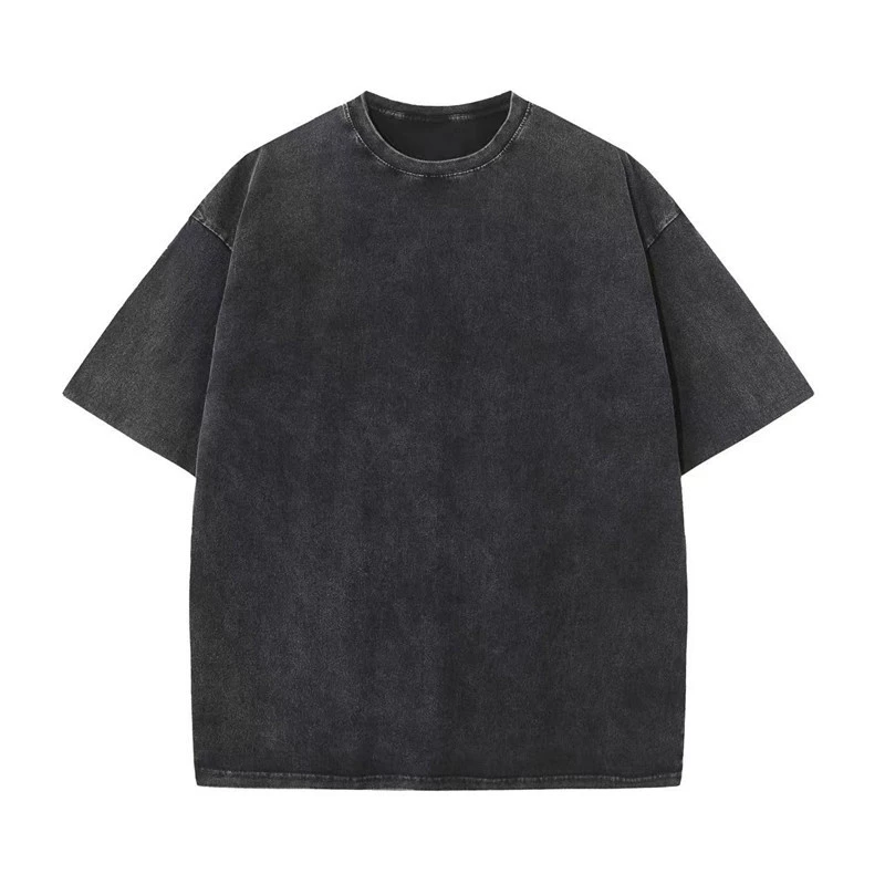 Cotton retro short sleeve T-shirt, oversize