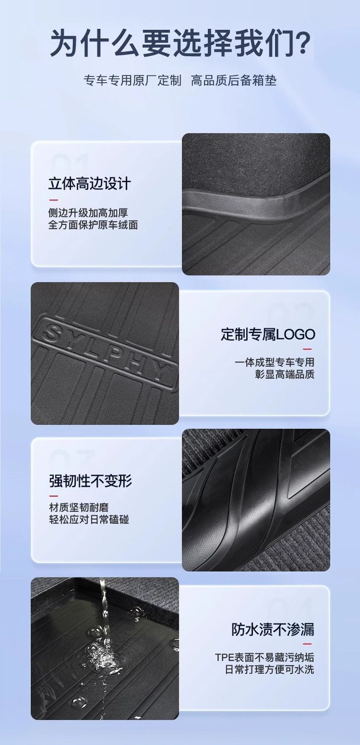 Suitable for Nissan Xuanyi Trunk Mat 24 14 Generation Encircled TPE Classic Original Trunk Mat Auto Supplies