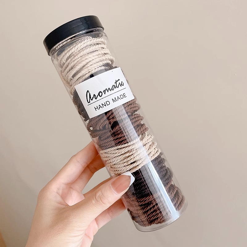 Banda de pelo de alto grado simple banda de goma duradera de alta elasticidad elegante cabeza de cola de caballo cuerda cubierta de cuero tocado