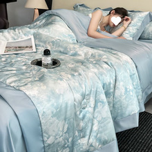 A类抗菌夏天水洗夏凉天丝夏四件套冰丝夏凉双人空