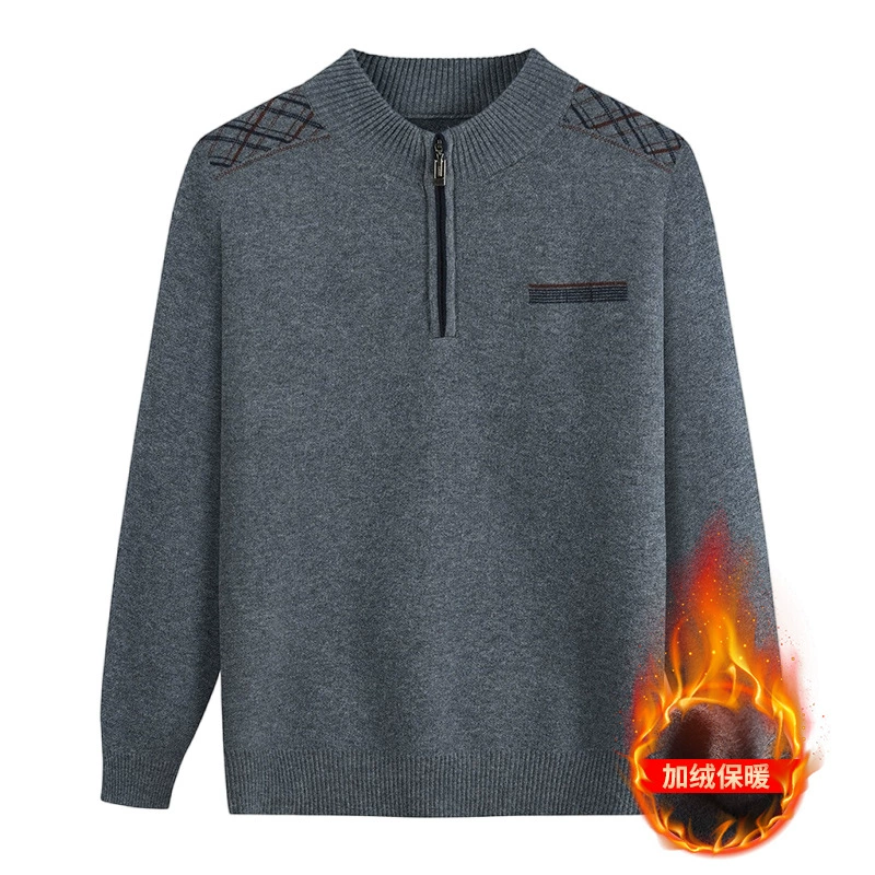 Распродажа: осенняя одежда для пап, мужские свитера для мужчин среднего возраста, топы, базовые рубашки, термоодежда, зимняя одежда для мужчин среднего и старшего возраста.