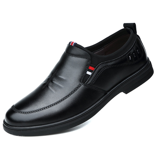 2024 autumn height increasing shoes men's shoes soft leather invisible inner height increasing single shoes men's leather shoes cover feet soft leather inner height increasing shoes