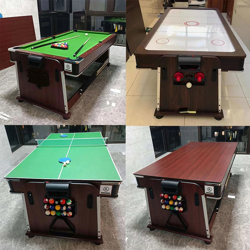 Mesa de tenis de mesa 4 - en - 1 multifuncional automática doméstica estándar para adultos americana mesa de tenis de mesa 2 - en - 1