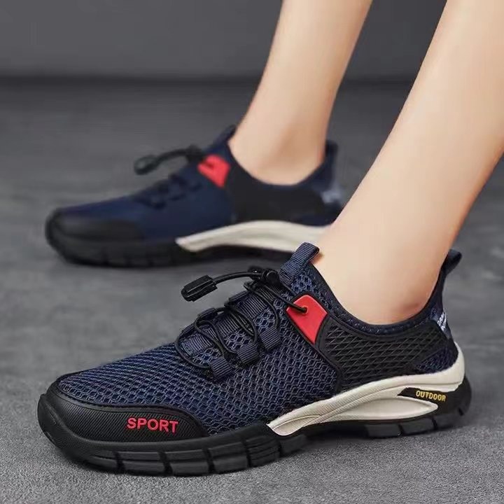 Zapatos de rastreo para hombre nuevo verano transpirable casual Baita zapatos de gran tamaño para hombre malla zapatillas de senderismo al aire libre