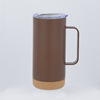 Handle stainless steel, capacious cup, double-layer coffee glass