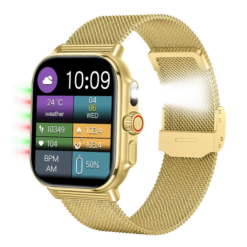 Умные часы 1.95″ TFT, Bluetooth 5.2, частотe пульса и насыщения крови кислородом (SpO2), фонарик