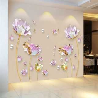 3D立体墙贴中国风玄关装饰家用贴画客厅墙面贴纸温馨墙纸贴花裸装
