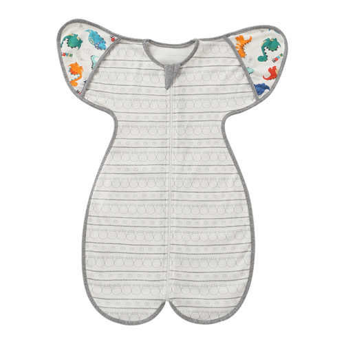 Cotton baby anti-fright sleeping bag baby newborn surrender swaddle anti-fright artifact spring, autumn and winter swaddling quilt