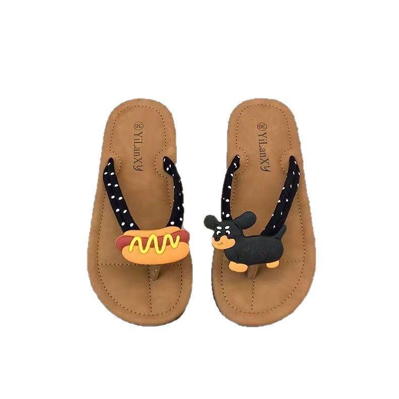 Transfronterizos lindos dulces de dibujos animados nuevas zapatillas de clip de pies de alto valor de cara zapatillas de ocio al aire libre zapatillas frías