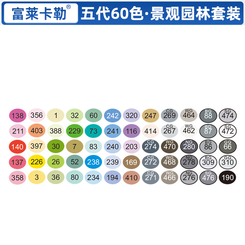 Paisaje de cinco generaciones 60 colores