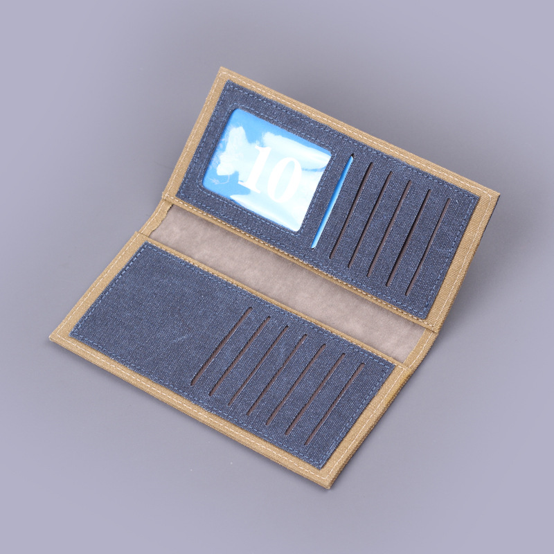 Cartera larga para hombres, traje de lona, bolsa de tarjetas, cartera de hombre, cartera de denim, bolsa de tela para hombres