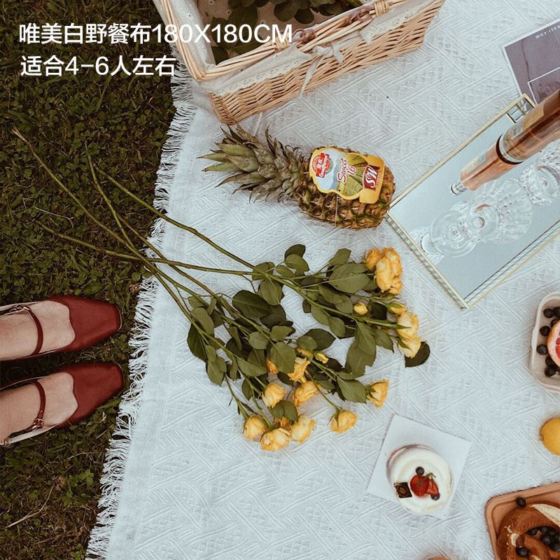 화이트 피크닉 천 180*180cm [4-6인]