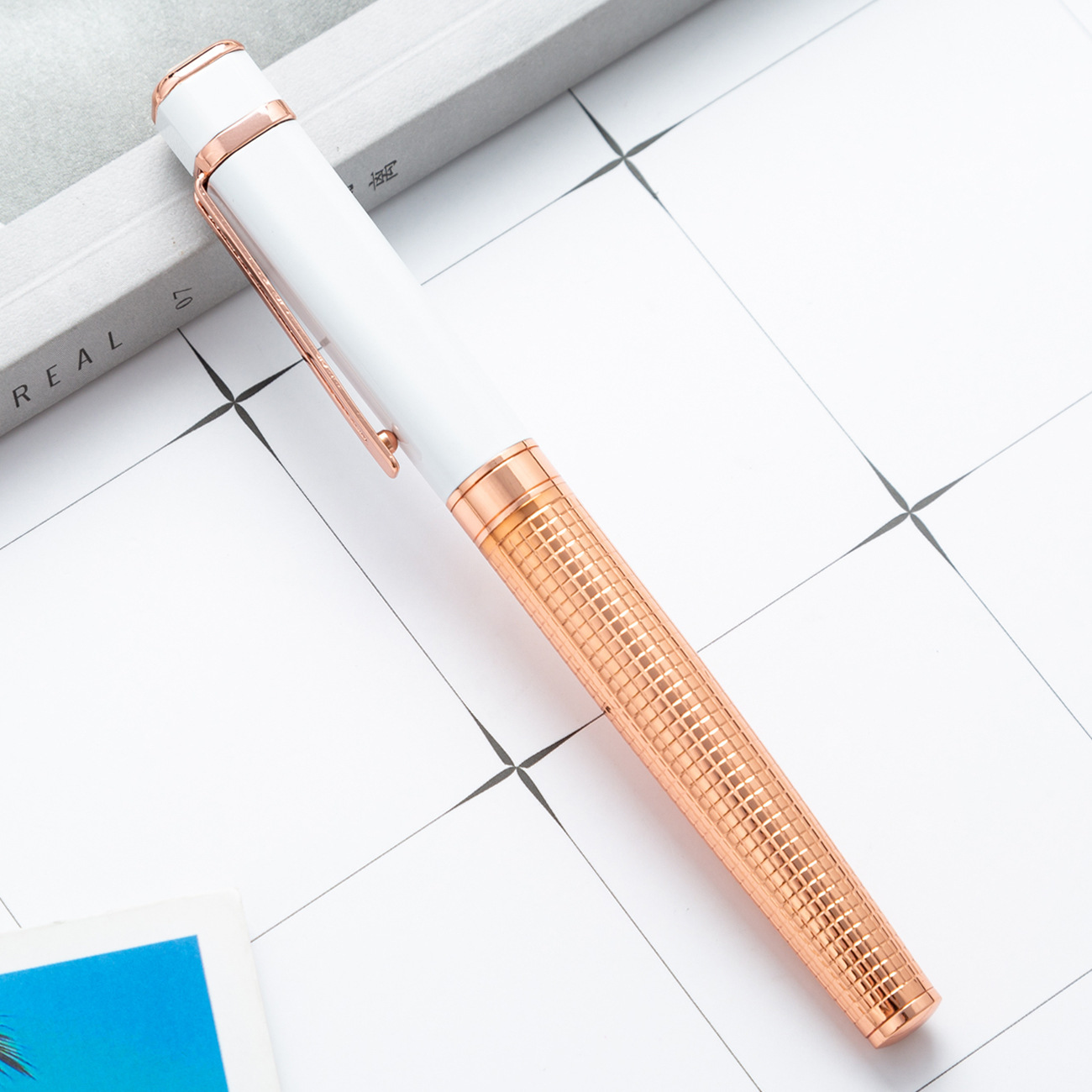 Oficina de negocios creativa nueva firma de metal cuadrado oficina de negocios impresión neutral publicidad regalo bolígrafo