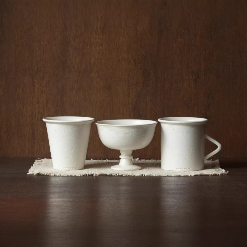 High-End Rustic Ceramic Cup and Dinnerware Set, Thickened Large-Capacity Creative Tall Bowl, Dessert Cup, Mug, Porcelain Cup