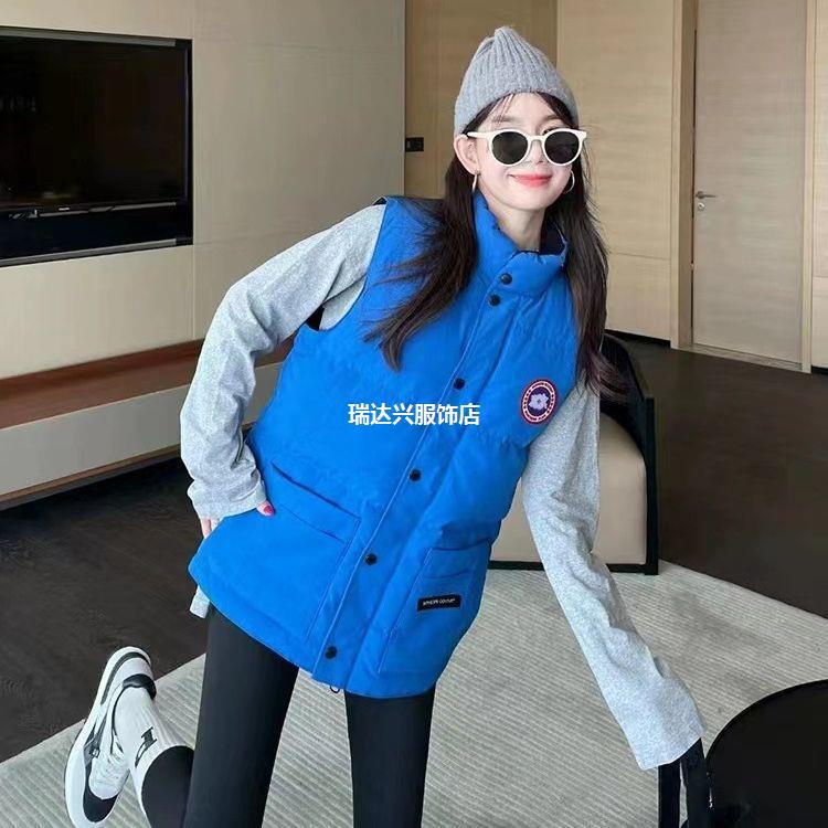 큰 거위 조끼 다운 재킷 두꺼운 부모-자녀 조끼 커플 남녀 재킷 4154M