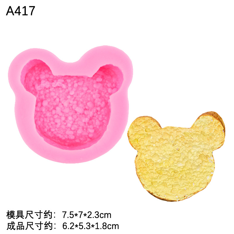 Pan bolsa de cuerno waffle simulación silicona molde jabón hecho a mano aromaterapia vela yeso accesorios para hornear