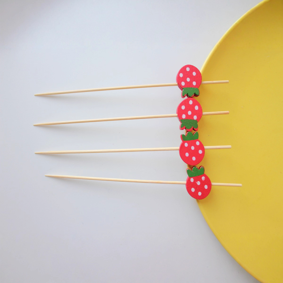 Palillos de Bambú Desechables 100 Piezas/Paquete para Frutas y Cócteles