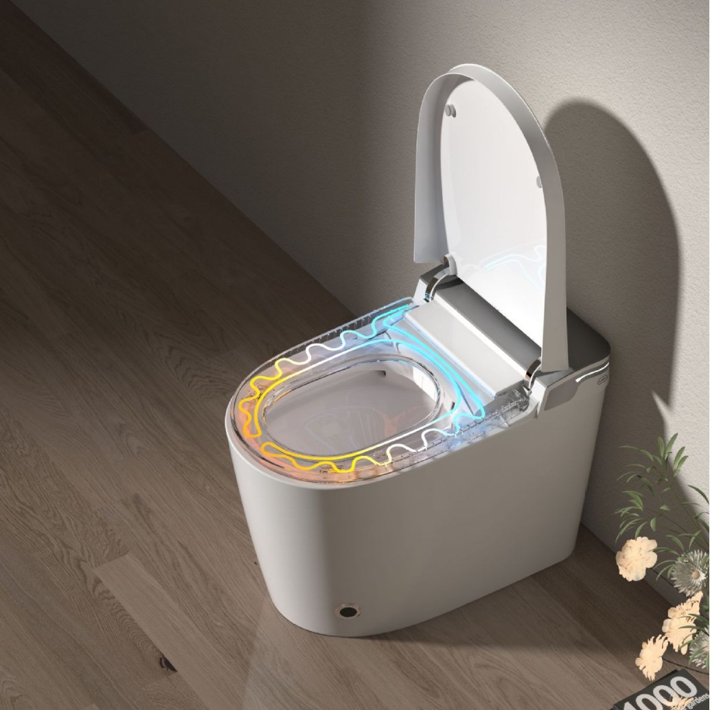 inodoro inteligente transfronterizo ingeniería hotelero mayorista inodoro inteligente sin restricción de presión de agua integrado asiento de inodoro de temperatura constante