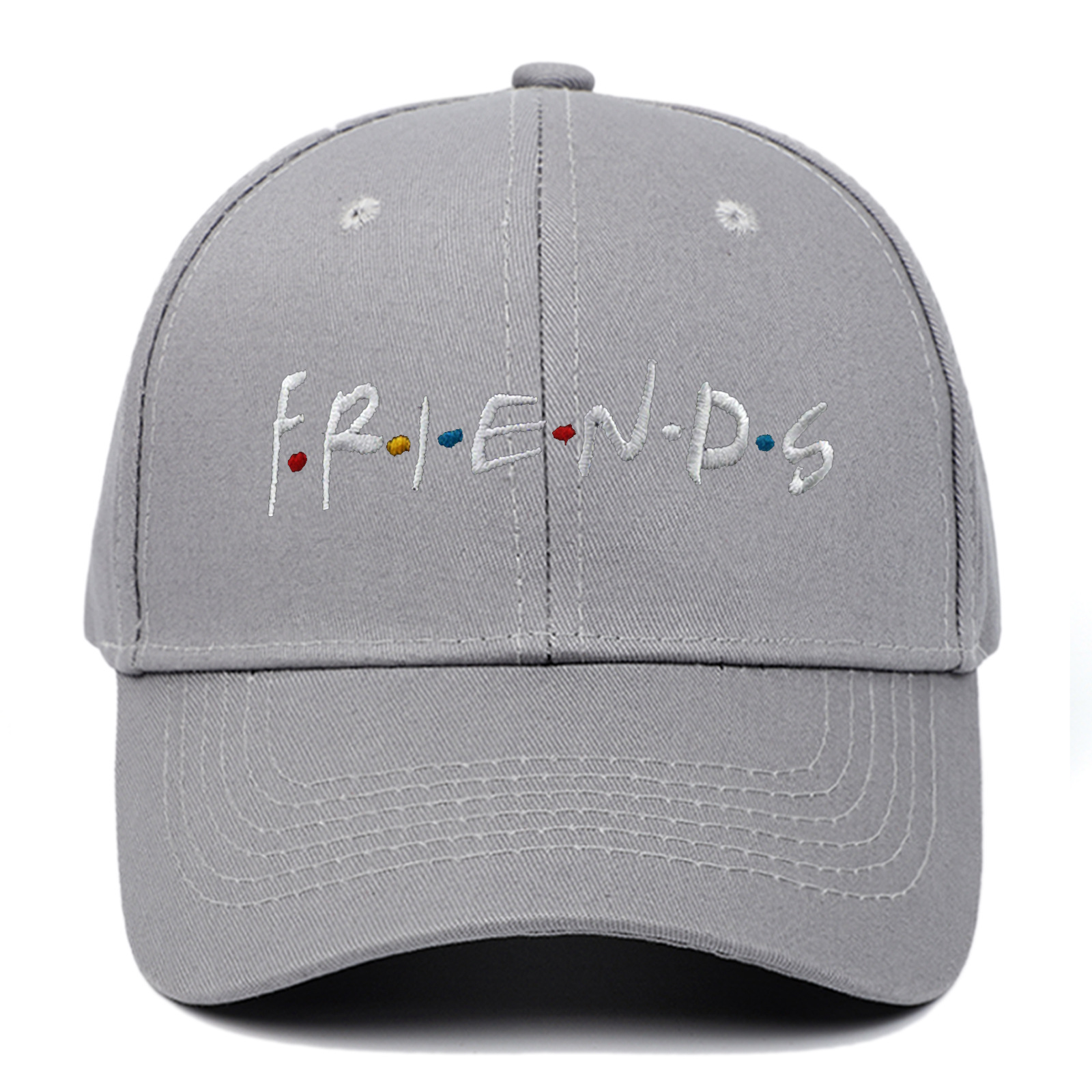 Udenlandsk brev VENNER Broderet baseballhat i bomuld Tilpasning_voghion.com