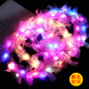 The new fairy glowing feathers, goose feathers, turbulent rabbit ears, red night market push flash heads push the code to scan the code