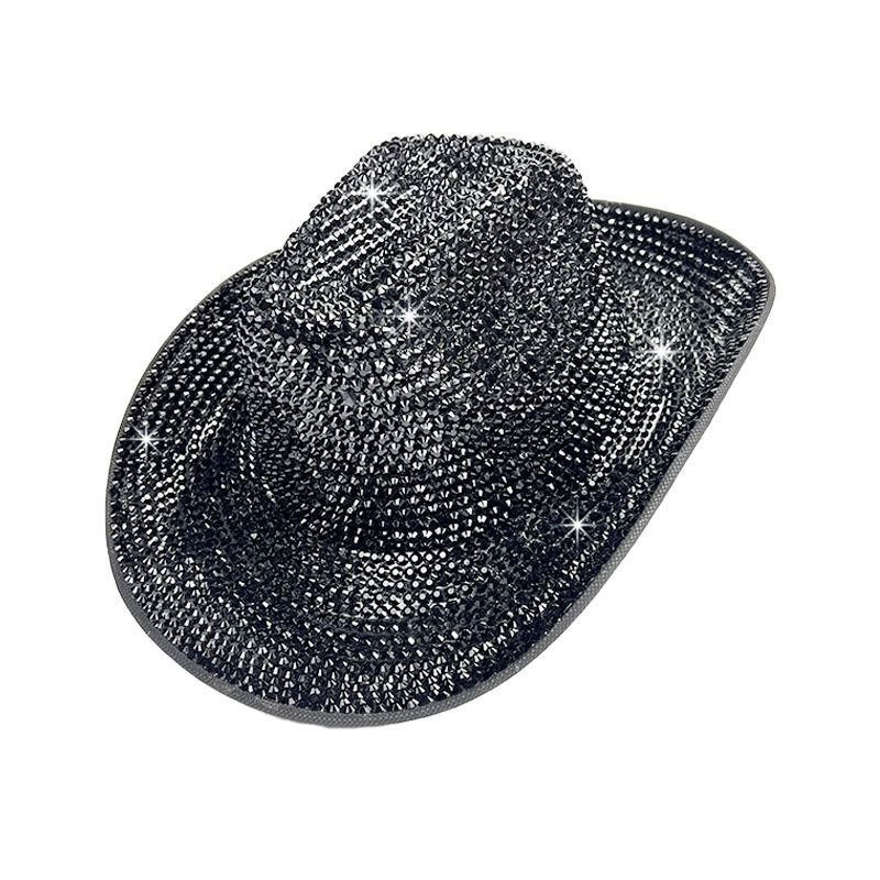 Europa y América de moda transfronteriza sombrero de jazz para adultos festivales de color fiesta espectáculo de diamante gorro de sequillas gran gorro