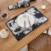 Jacquard black graffiti embroidered black shells