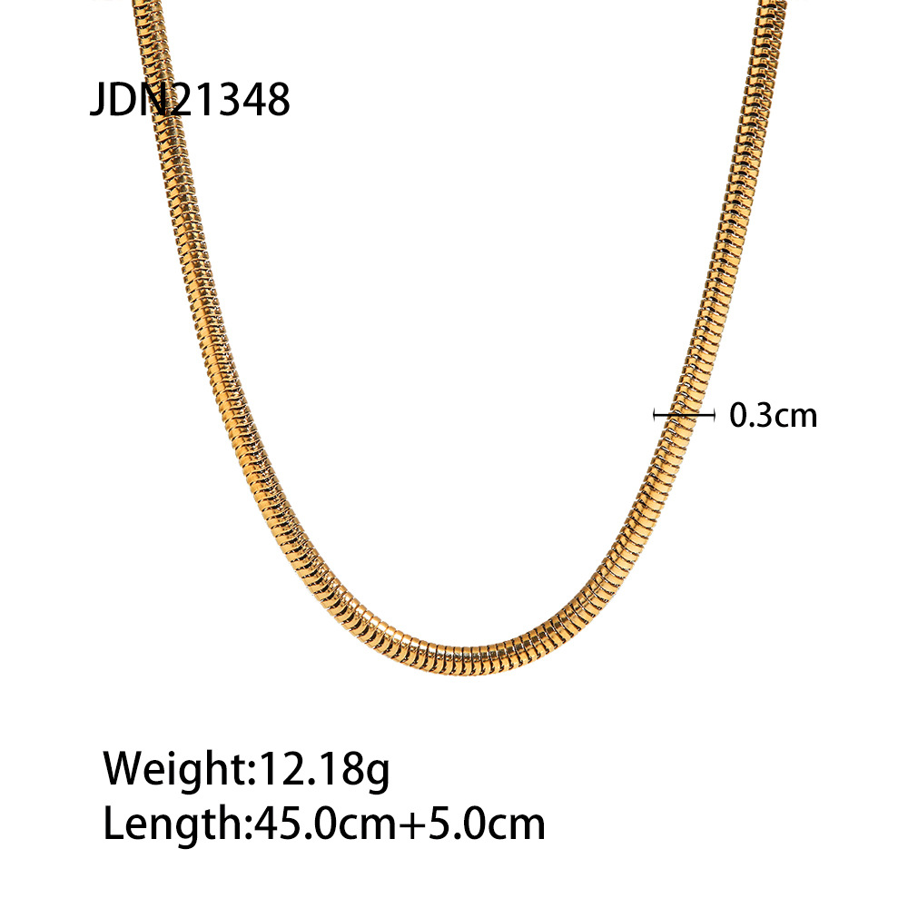 Simple Style Geometric Titanium Steel Plating Necklace Colorza_colorza_7