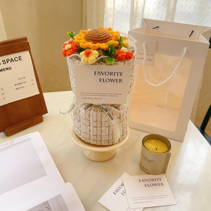 Xiaoxiangfeng 해바라기 노란색 + 핸드백 인사말 카드