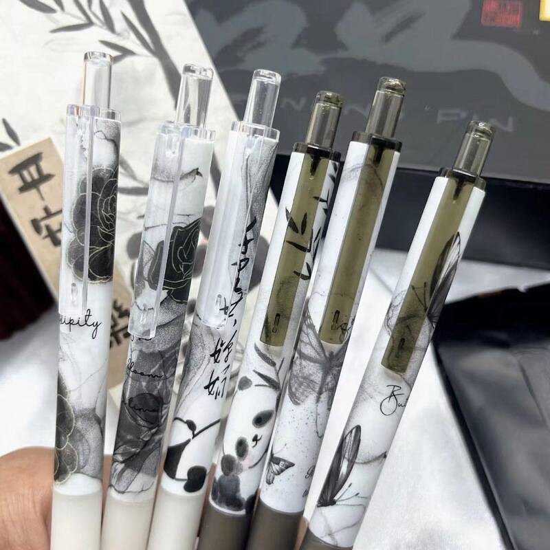 限定版インクパンダ古代風高価値プレスペン中国風ゲルペン0.5ST速乾性筆ペン黒ペン|undefined