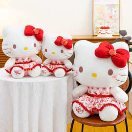 可爱Hellokitty玩偶玫瑰花KT猫公仔毛绒玩具抱睡娃娃女生生日礼物