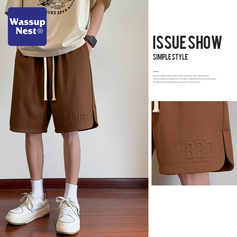 WASSUPNEST Shorts Men's Summer 2025 New Fashion Brand Loose Ice Silk Pants Summer Sports Pants Men's Five-point Pants WASSUPNEST Shorts Men's Summer 2025 New Fashion Brand Loose Ice Silk Pants Summer Sports Pants Men's Five-point Pants