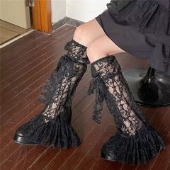 Sweet Girl Lace Socks Lolita Cute Star Lace Thin Leg Covers