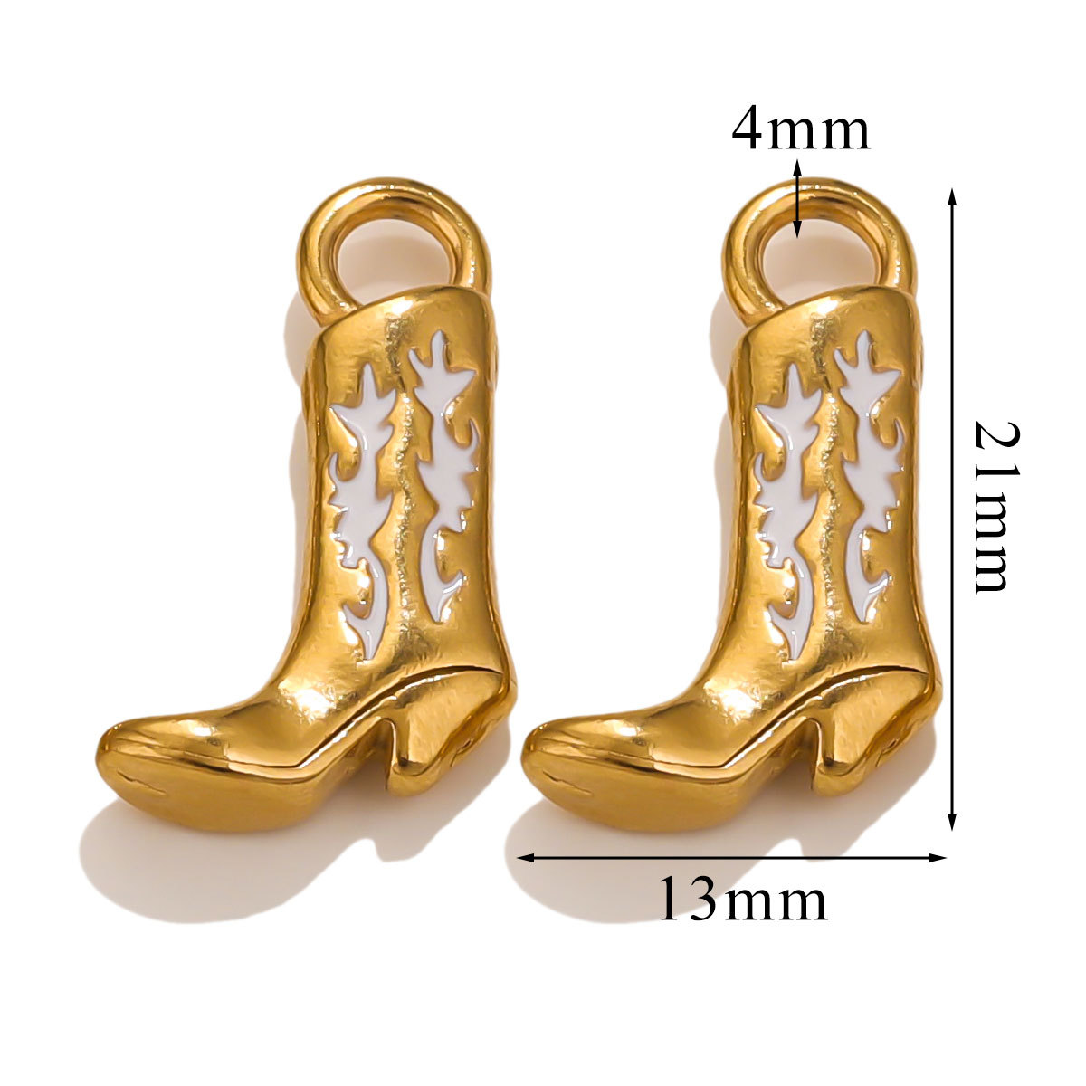 Botas de acero inoxidable colgantes de zapatos colgantes de oro 18K DIY pulsera collar bolsos colgantes al por mayor